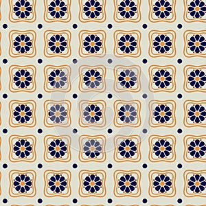 Talavera pattern. Azulejos portugal. Turkish ornament. Moroccan tile mosaic. Spanish porcelain. Ceramic tableware, folk prin