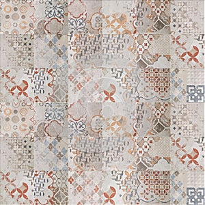 Talavera pattern. Indian patchwork. Azulejos portugal. Turkish ornament. Moroccan tile mosaic background.