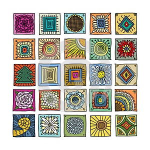 Talavera pattern. Indian patchwork. Turkish ornament. Moroccan tile mosaic. Spanish decoration. Ethnic background.