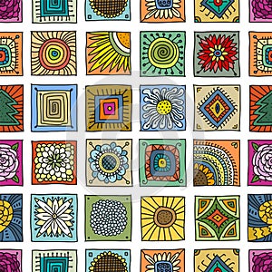 Talavera pattern. Indian patchwork. Turkish ornament. Moroccan tile mosaic. Spanish decoration. Ethnic background