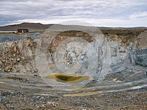 Talc quarry near Clibberswick on the island of Unst, Shetland, UK