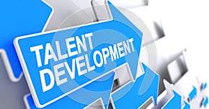 Talent Development - Message on Blue Cursor. 3D.