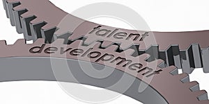 Talent development word on gears