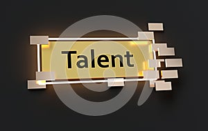 Talent modern golden sign