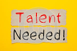 Talent Needed Concept