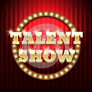 Talent Show Golden Sign