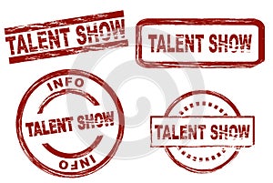 Talent show ink stamp set