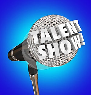 Talent Show Microphone Words Singing Competition Event