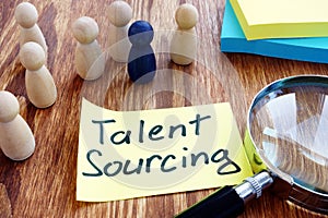 Talent Sourcing written on piece of paper