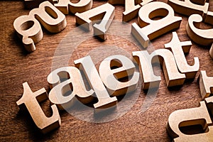 Talent Wood Word