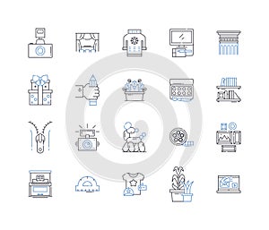Talented brains line icons collection. Prodigy, Genius, Savant, Brainiac, Intellectual, Gifted, Bright vector and linear