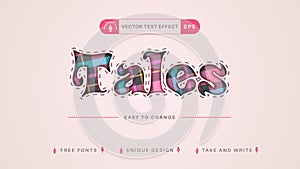 Tales - Editable Text Effect, Font Style