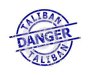 TALIBAN DANGER Blue Round Unclean Badge