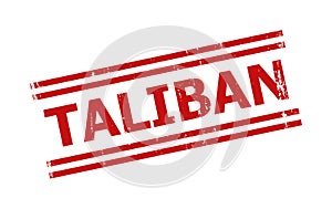 TALIBAN Red Grunged Watermark with Double Lines photo