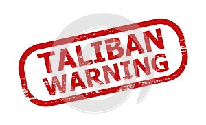 TALIBAN WARNING Red Rounded Rectangle Unclean Badge photo