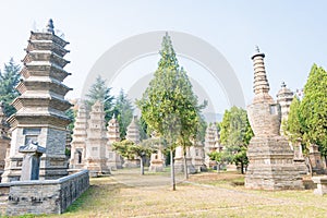 Talin (Buddhist Pagoda Forest), Shaolin Temple in Dengfeng, Henan, China. It is part of UNESCO World Heritage Site.