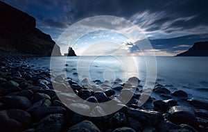 Talisker Bay at sunset.