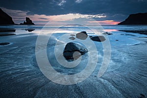 Talisker Bay at sunset.