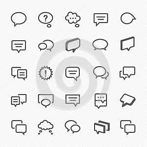 Talk bubble icons illustration.