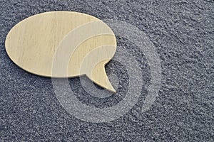 Talk bubble speech icon. blank empty bubbles design elements on dark concrete cement floor background