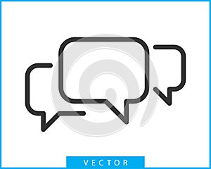 Talk bubble speech icon. Blank empty bubbles vector design elements. Chat on line symbol template. Dialogue balloon sticker