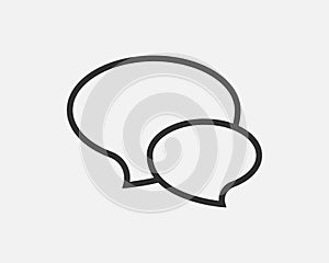 Talk bubble speech icon. Blank empty bubbles vector design elements. Chat on line symbol template. Dialogue balloon sticker