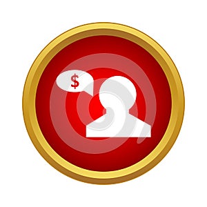 Talk icon, simple style