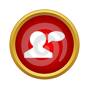 Talk icon, simple style