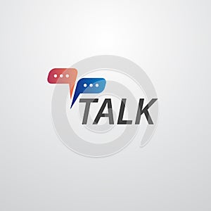 Talk logo with speech bubble