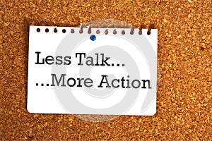 Less talk more action on paper