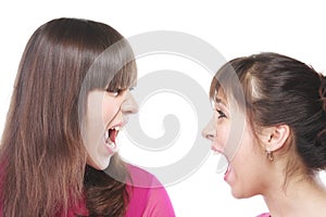 Talk in raised voices