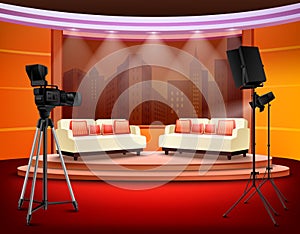 Talk Show Studio Interior photo