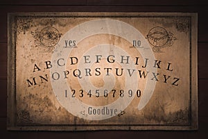 Talking board and planchette
