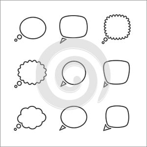 Talking bubble cartoon set