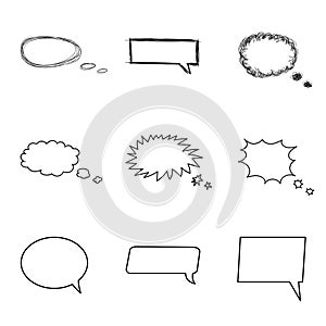 Talking bubble set. Comic style speech bubbles .