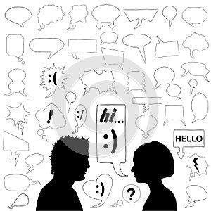 Talking bubbles vector
