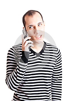 Talking on cellphone