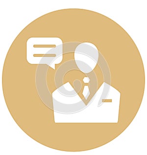 Talking Isolated Vector Icon That can be easily Modified or Edited.