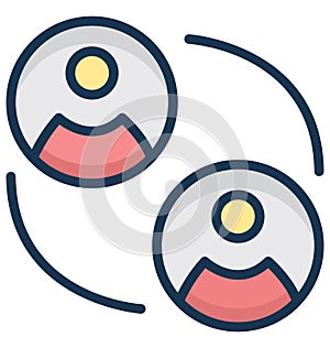 Talking Isolated Vector Icon That can be easily Modified or Edited.