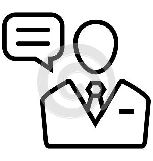 Talking Isolated Vector Icon That can be easily Modified or Edited.