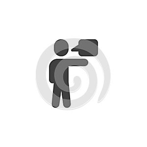 Talking man vector icon