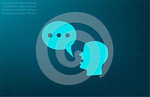 Vector illustration, blue background