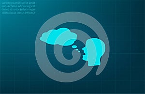 Vector illustration, blue background