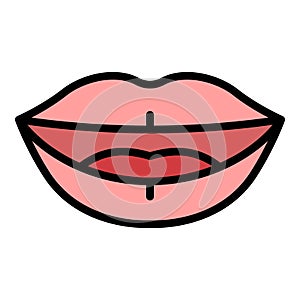 Talking mouth sync icon vector flat