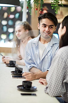 Talking to groupmate