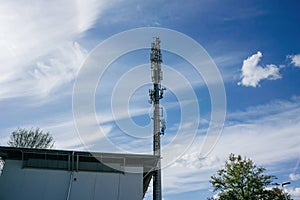 Tall 5G 4G LTE antenna tower mast
