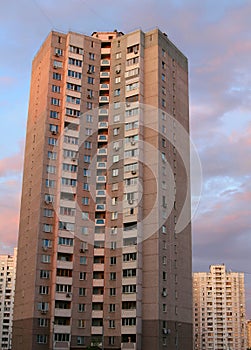 Tall apartment building