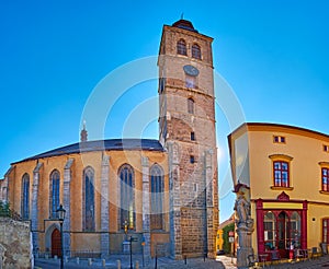 Panorama of medieval St James Church, Kutna Hora, Czech Republic