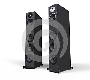 Tall Black Speakers