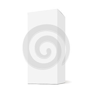 Tall box, rectangular mock up with side view